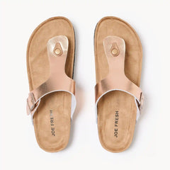 Buckled T-Strap Sandals