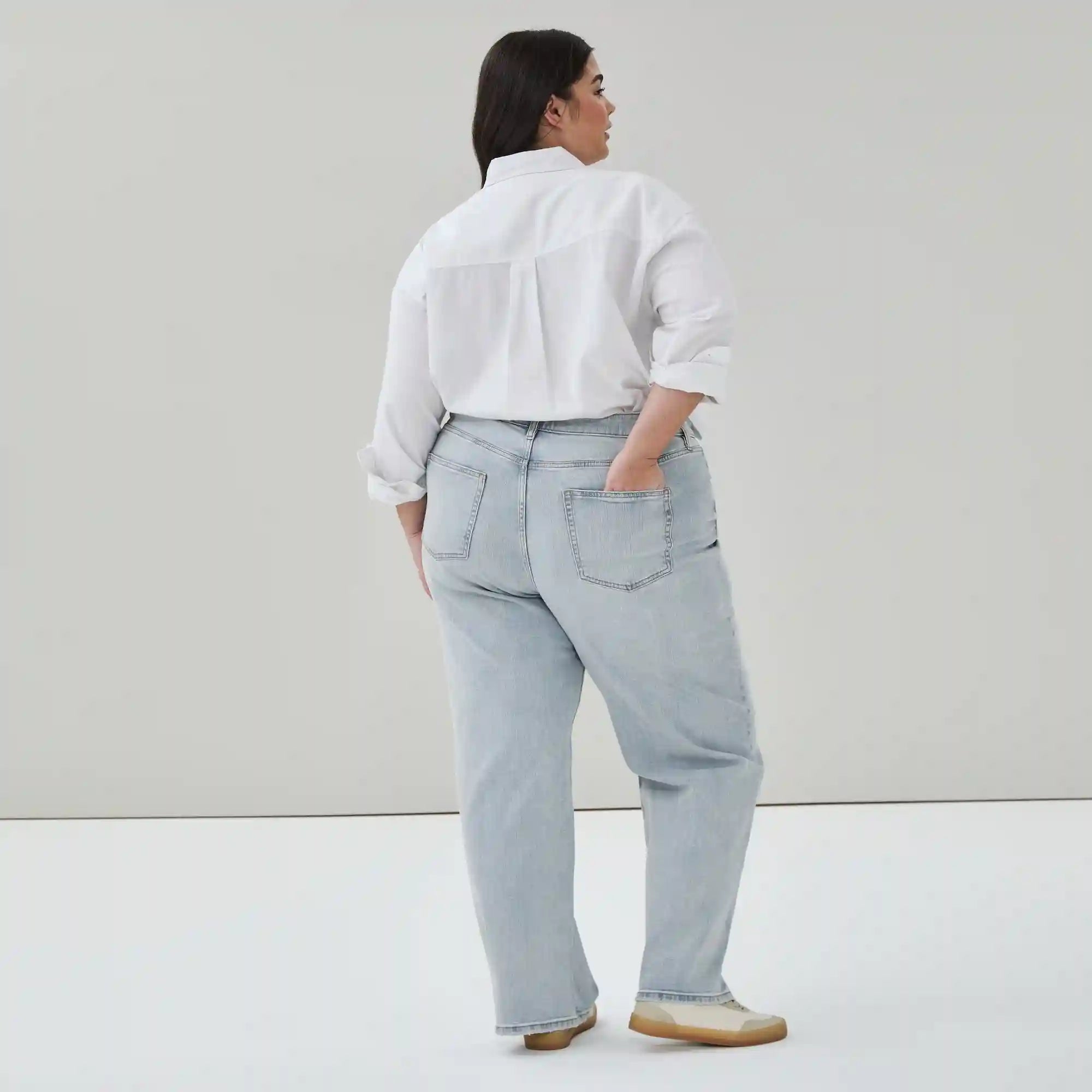 Women+ Wide Leg Light Wash Jean
