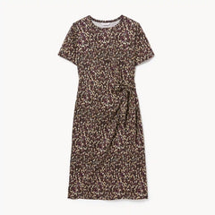 Printed Tie Up Midi Dress