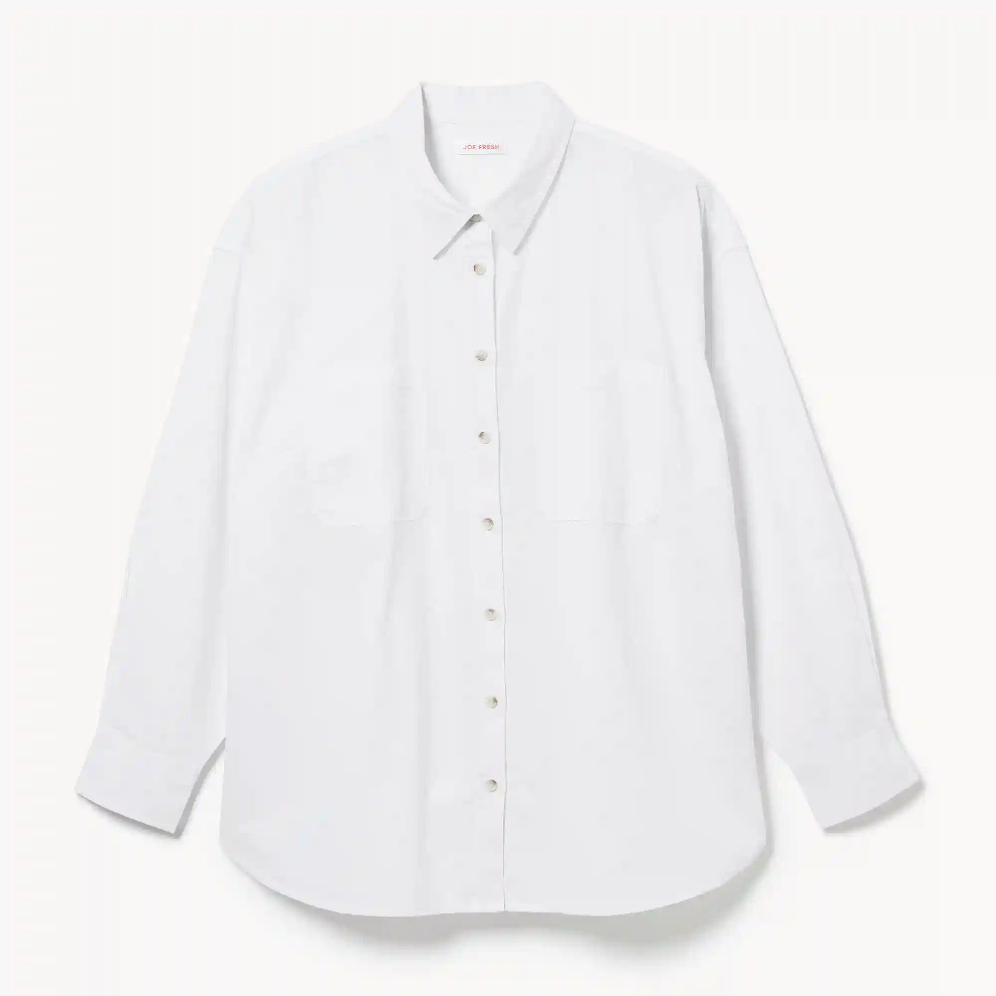 Women+ Oversized Linen Cotton Button-Up Shirt