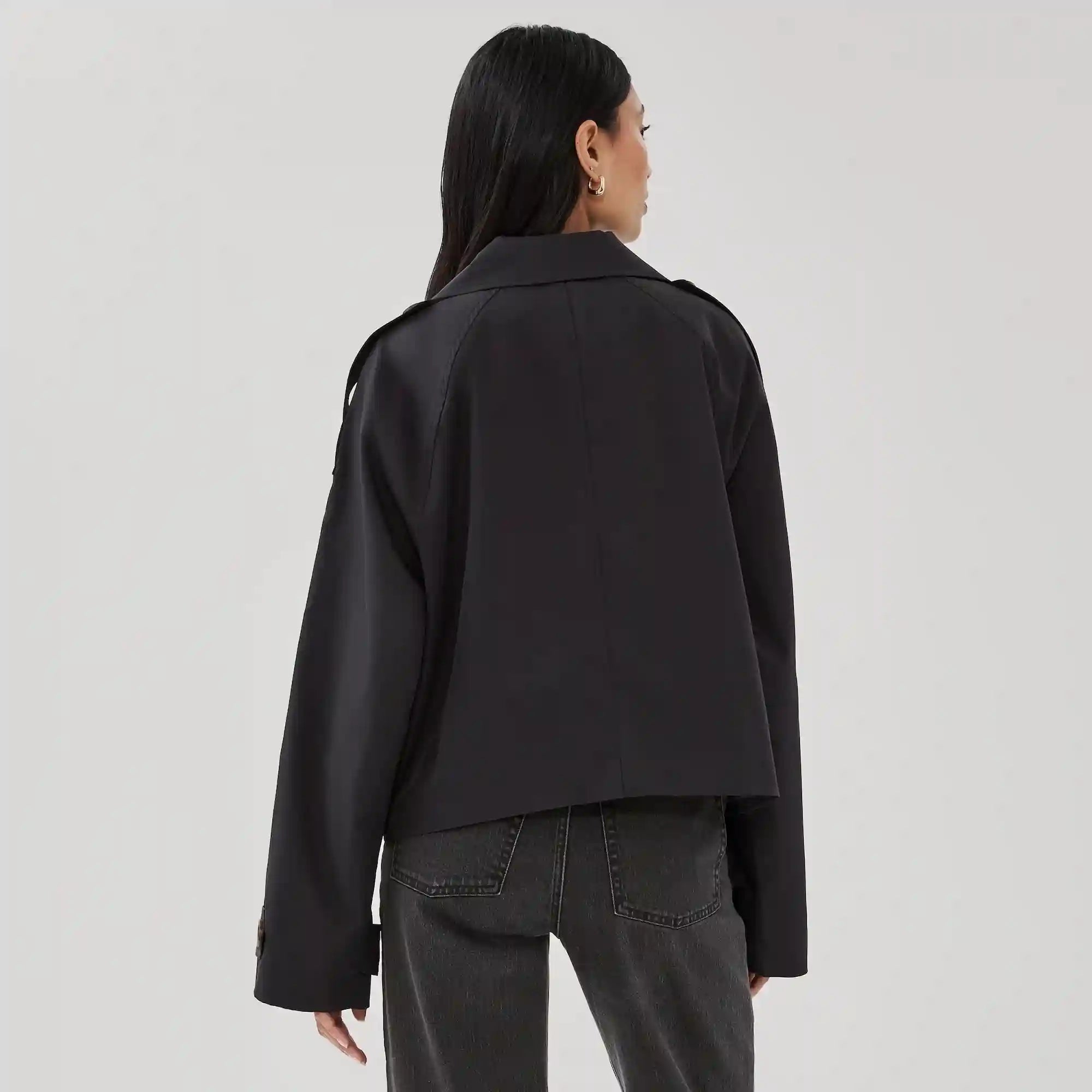 London Fog Cropped Trench Coat