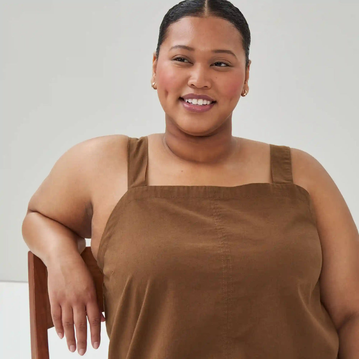 Women+ Linen Cotton Square Neck Tank
