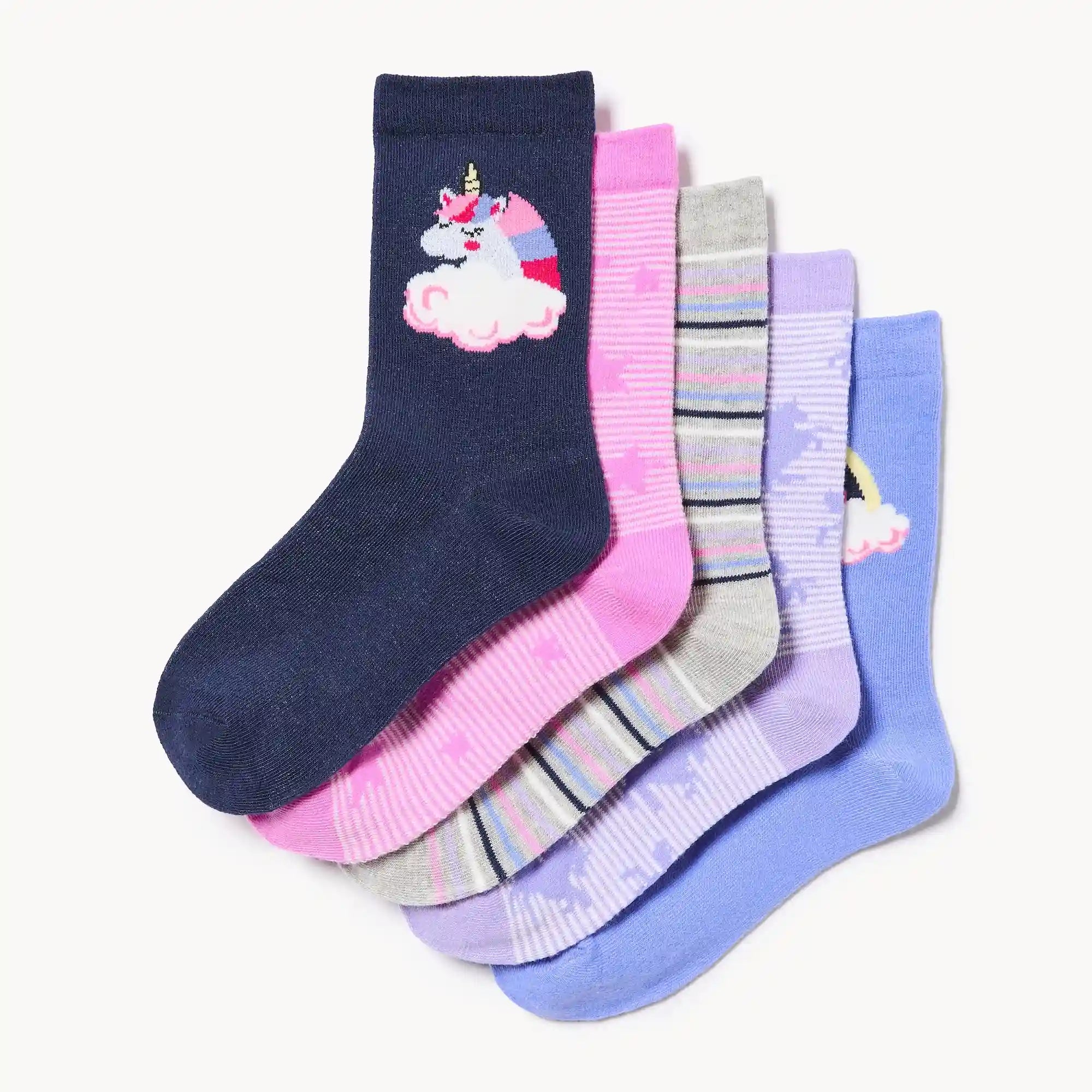 Kid Girls' 5-Pack Crew Socks