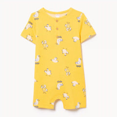 Baby Boys' Waffle Knit Printed Romper