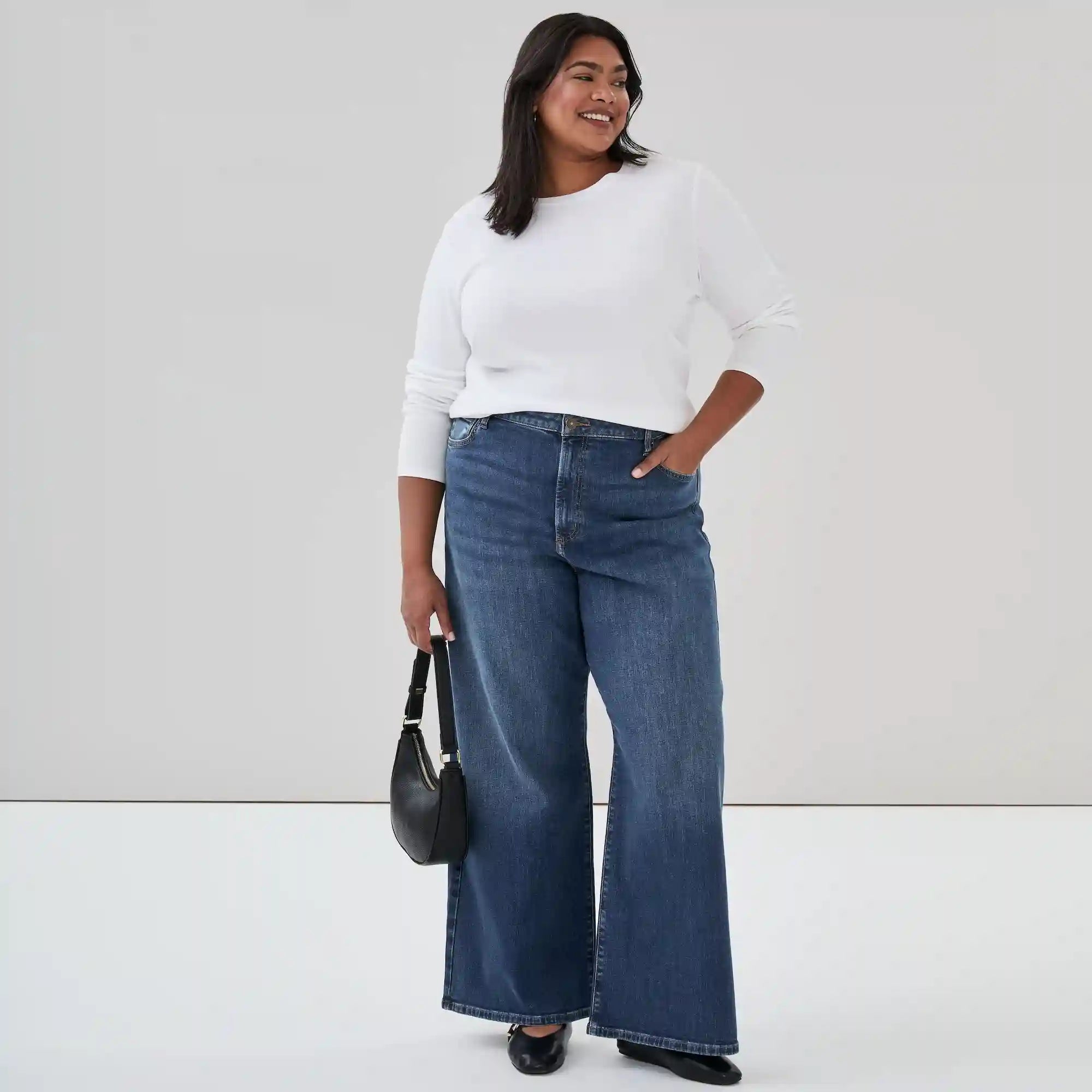 Women+ High RIse Wide Leg Jean