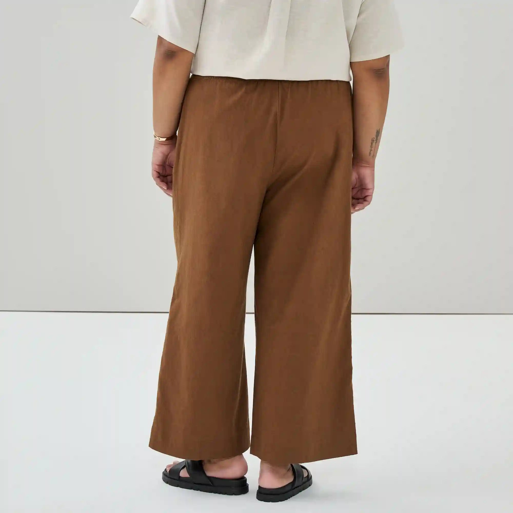 Women+ Linen Cotton Wide Leg Pant