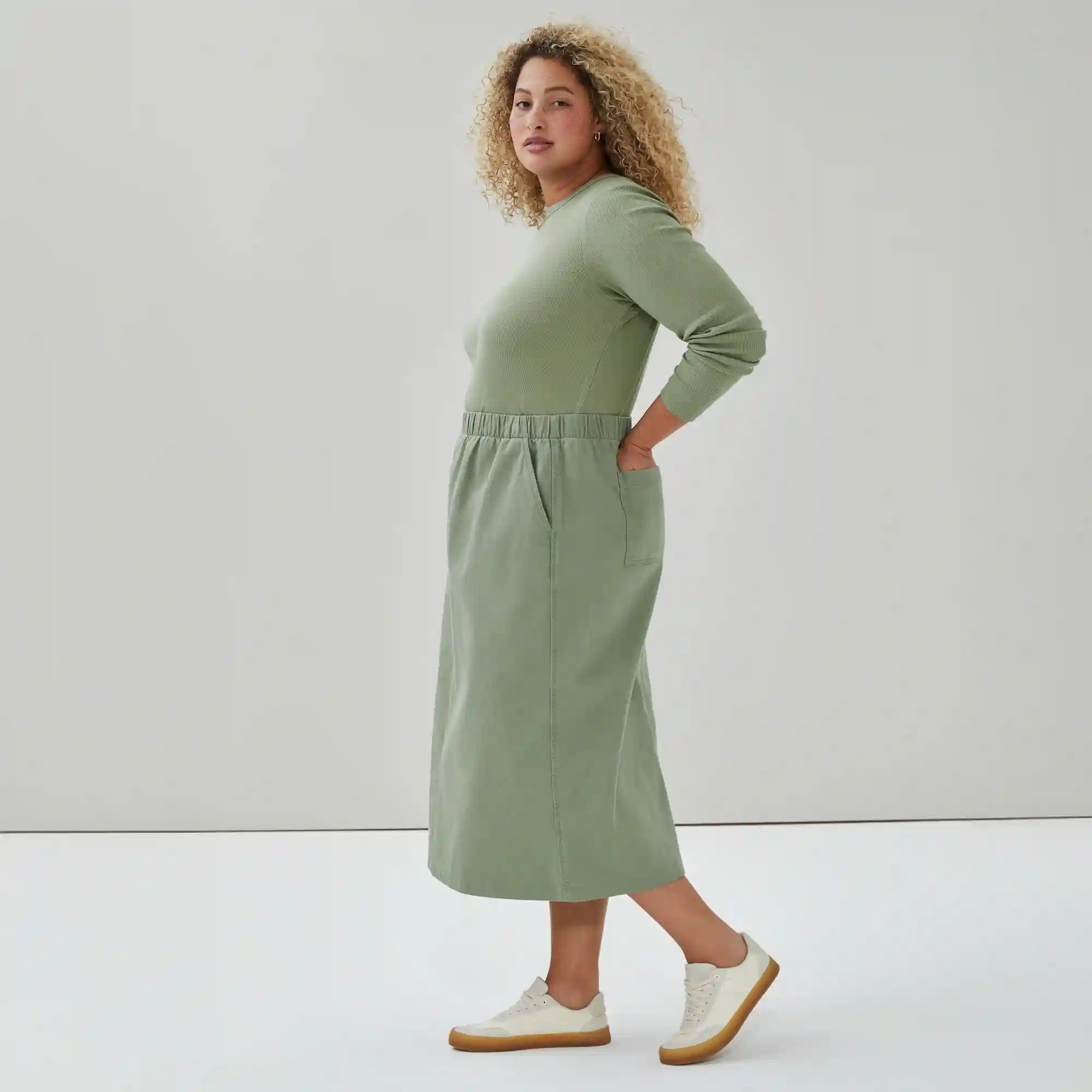 Women+ Pull-On Midi Skirt
