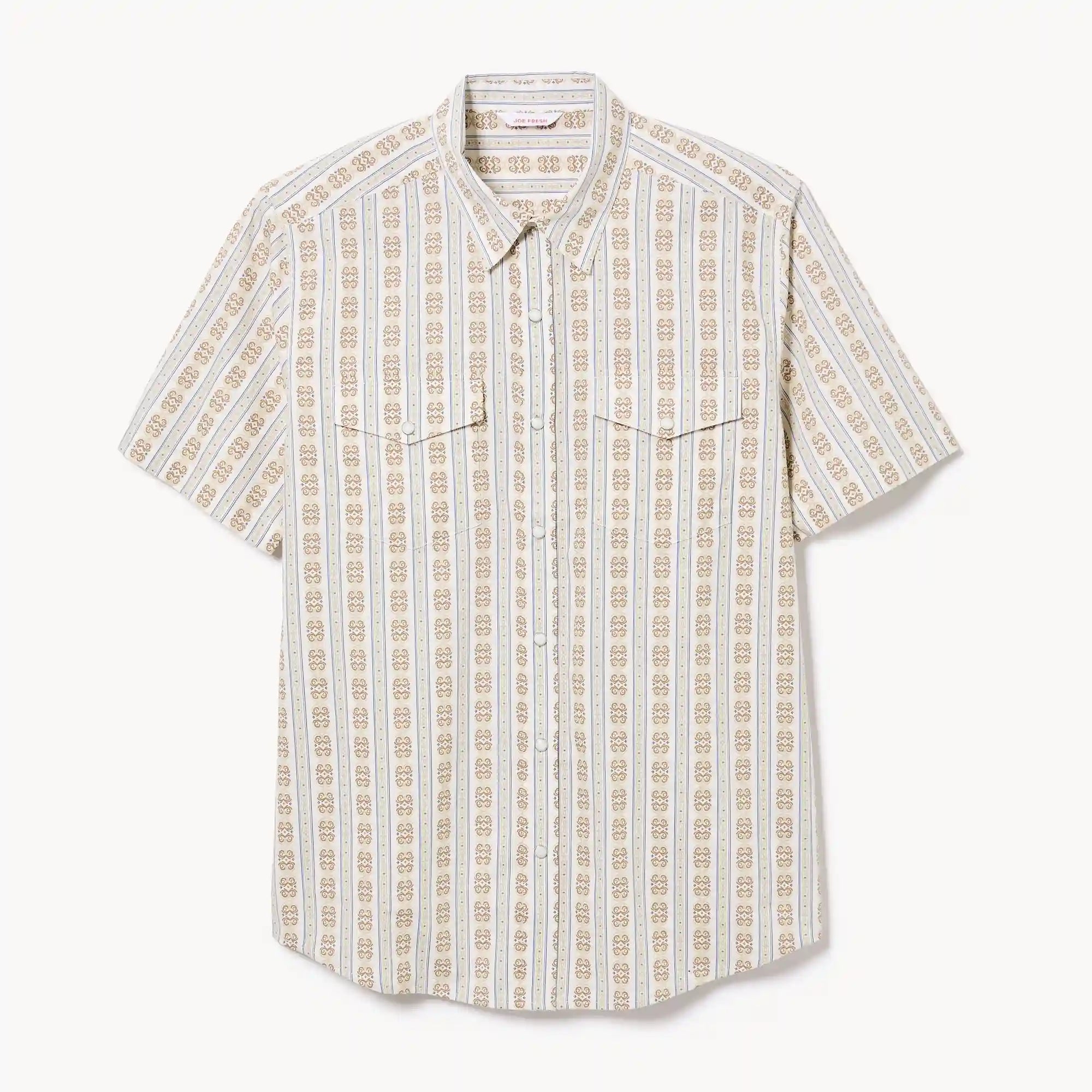 Men's Printed Button-Up Shirt