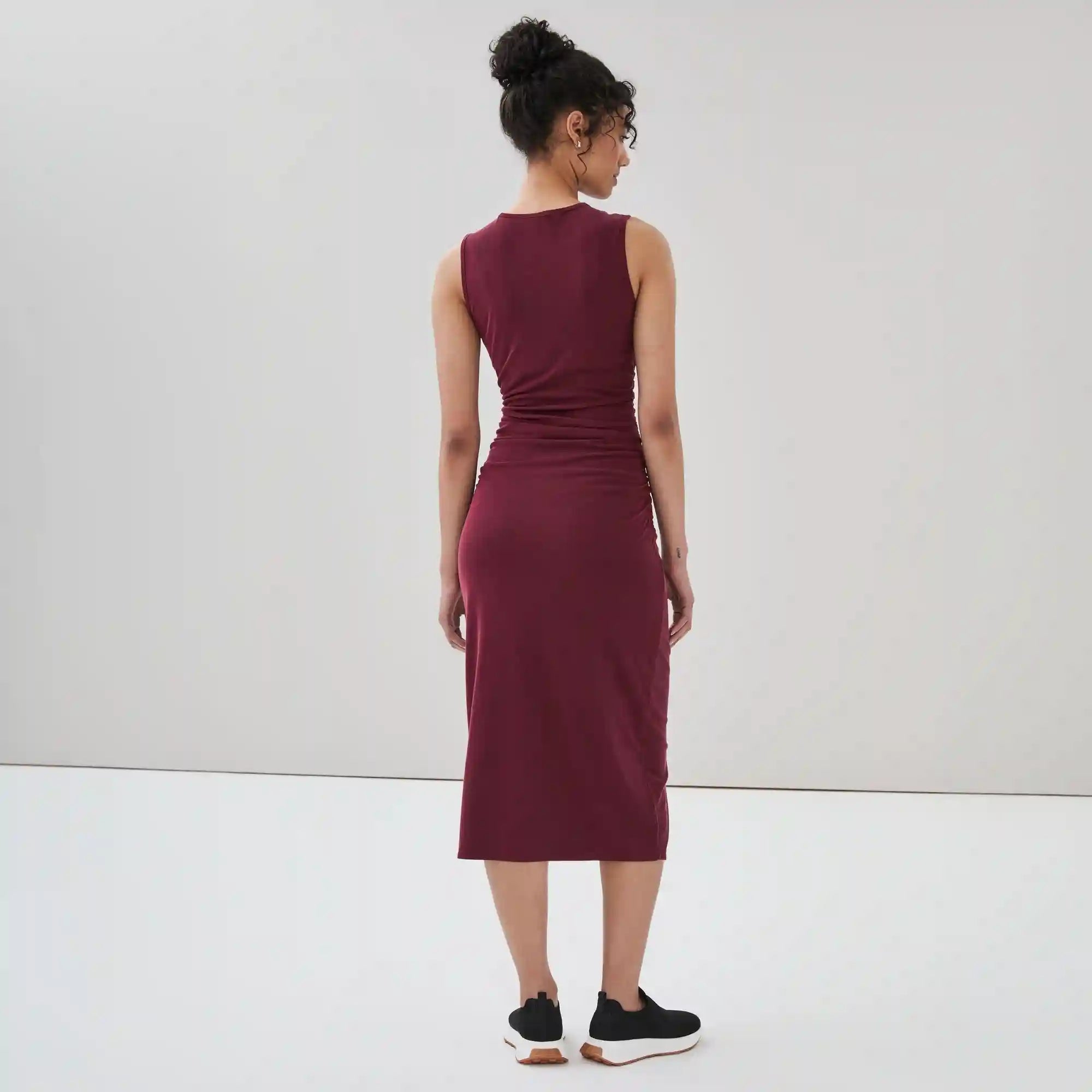 Active Side Ruched Midi Dress