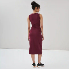 Active Side Ruched Midi Dress