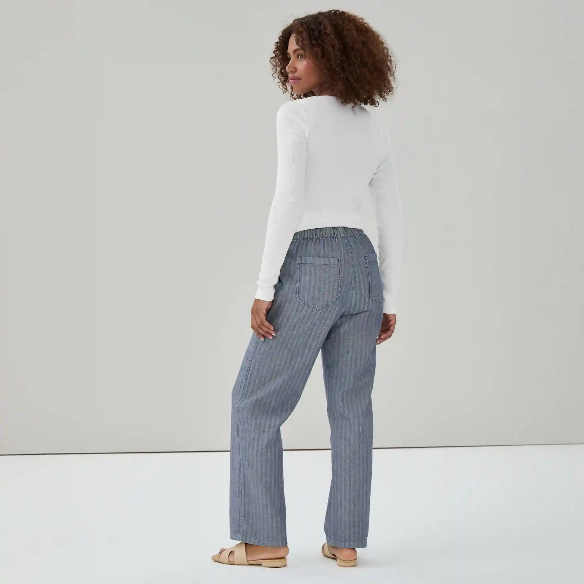 Dark Wash Pull-On Utility Pant