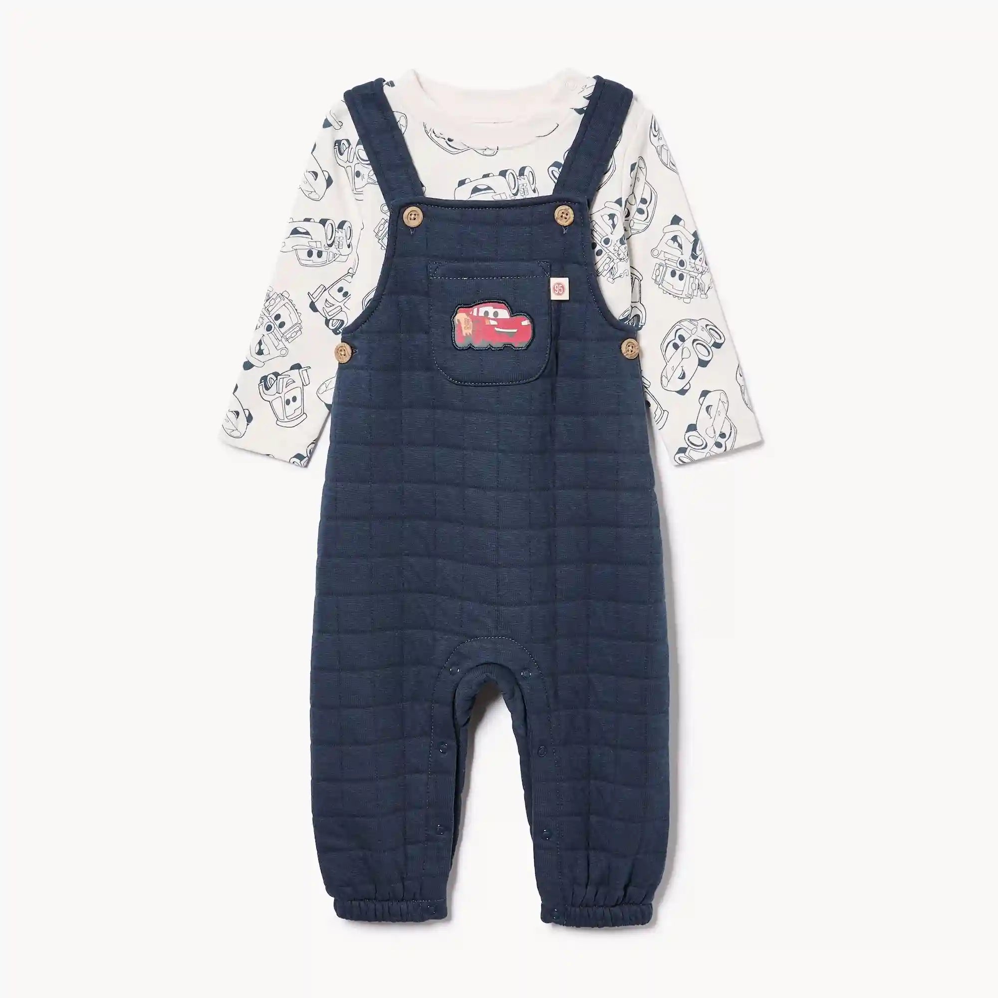 Baby Boys' Disney Cars Overall Set