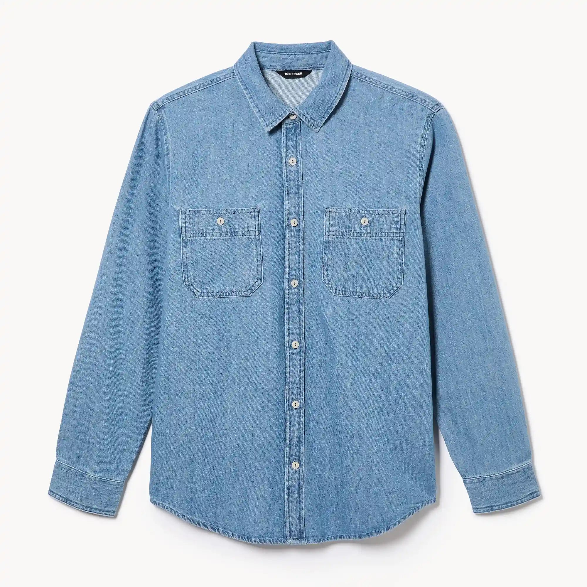 Men's Denim Button-Up Shirt