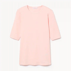 Ribbed Quarter Sleeve T-Shirt