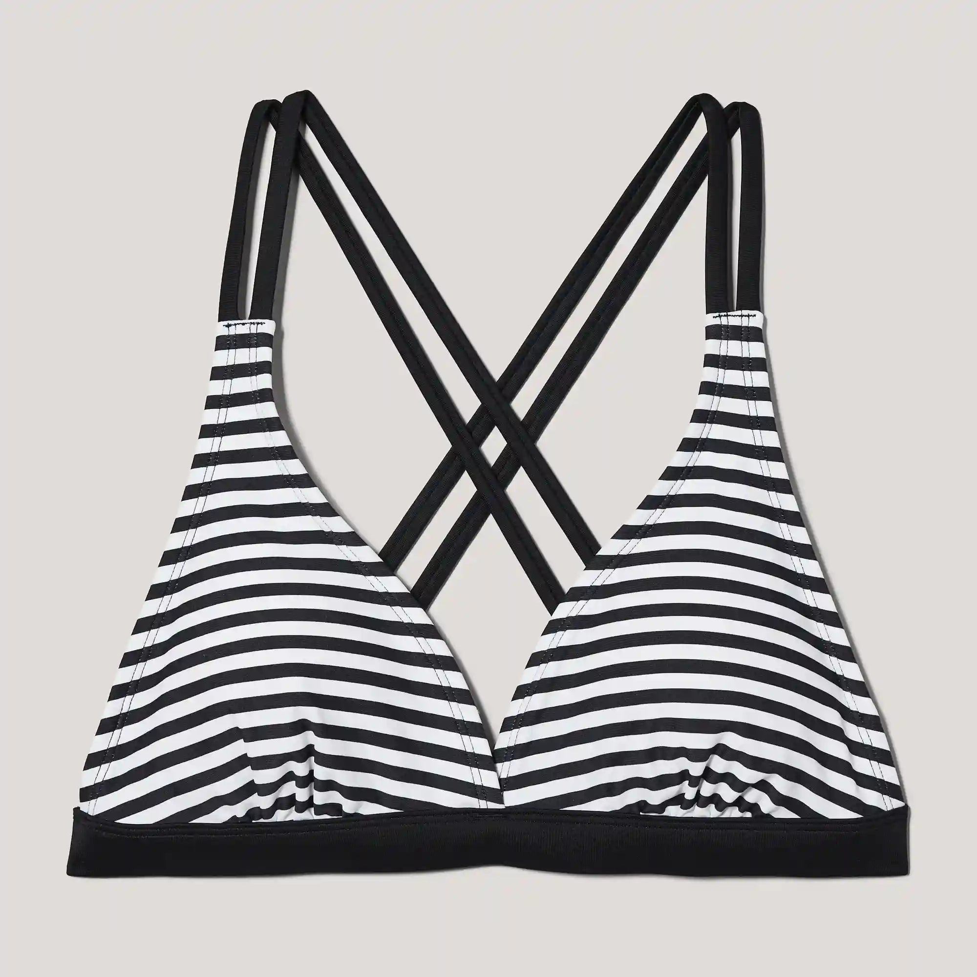 Double Cross-Back Strap Bikini Top
