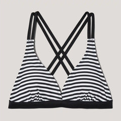 Double Cross-Back Strap Bikini Top