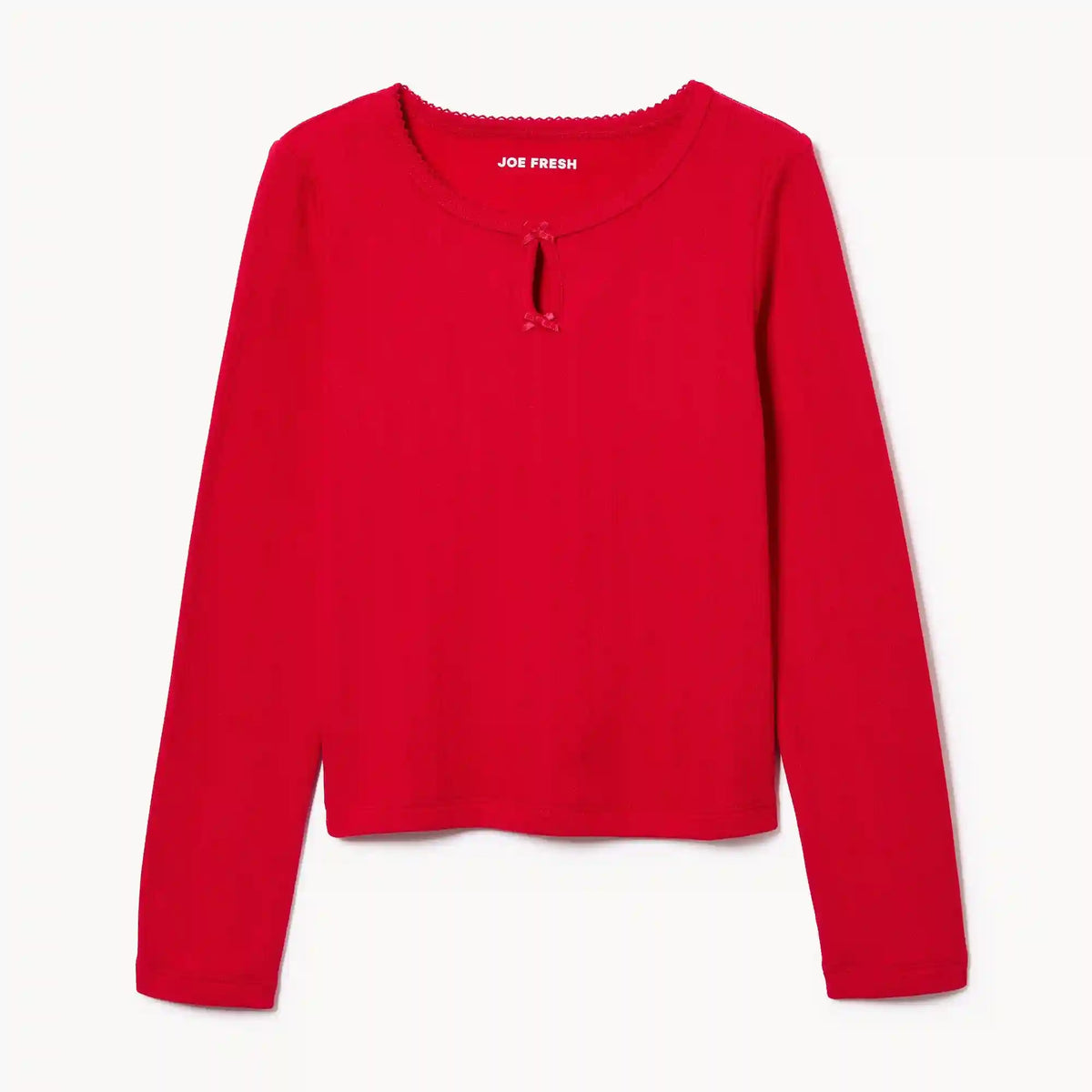 Kid Girls' Pointelle Long Sleeve Top