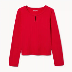Kid Girls' Pointelle Long Sleeve Top