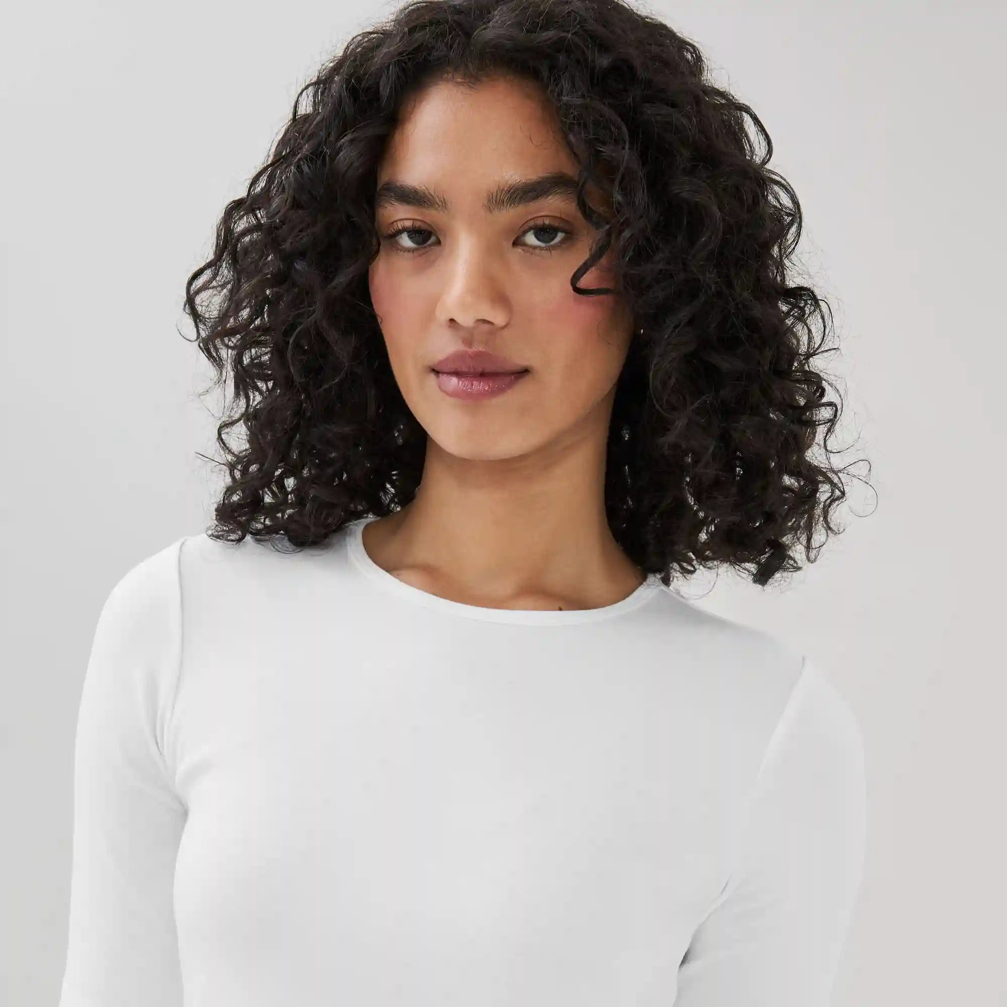 Ribbed Quarter Sleeve T-Shirt