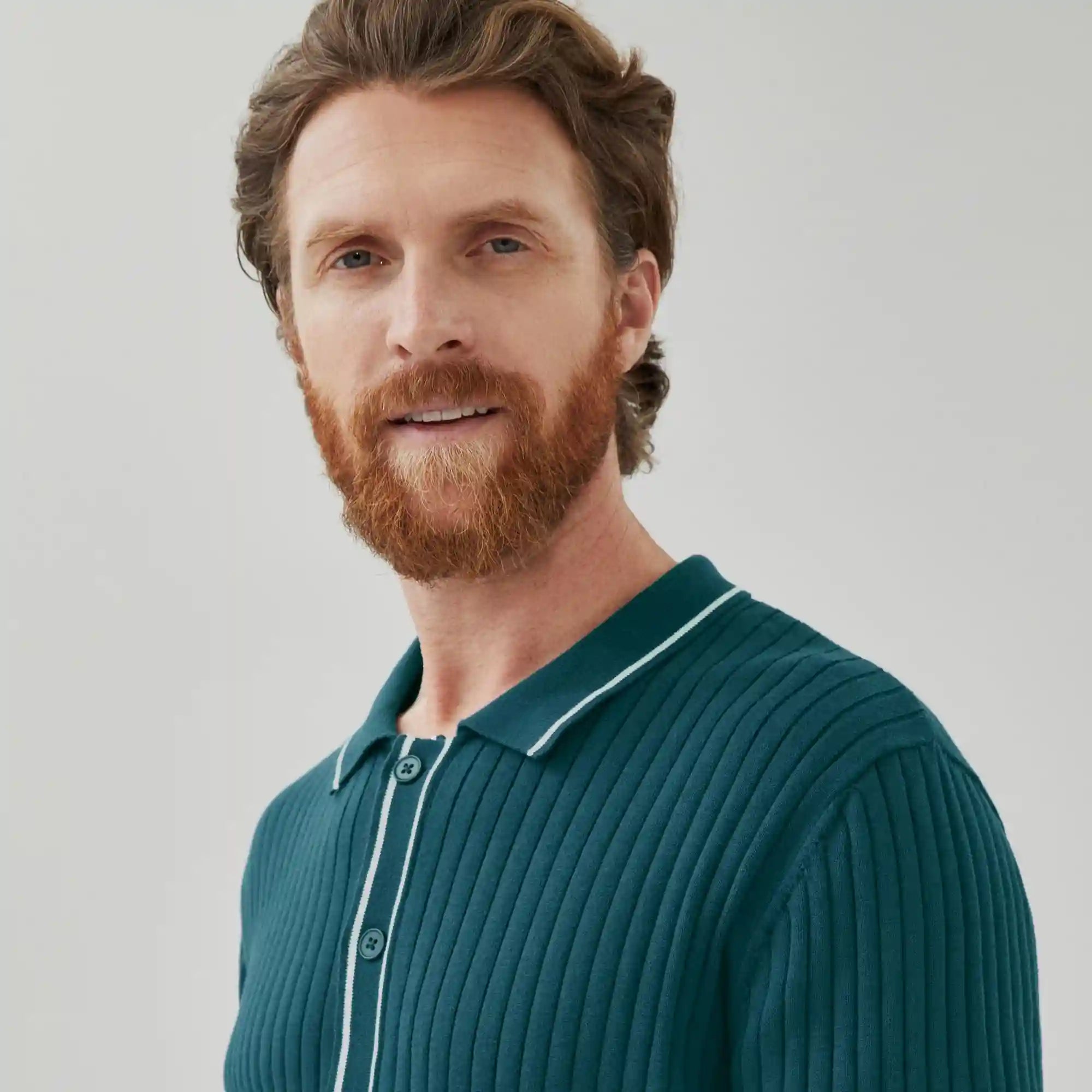 Men's Button-Up Polo Sweater