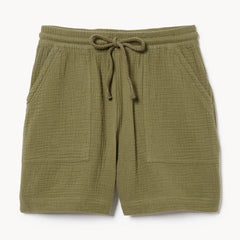 Crinkle Gauze Pull-On Short