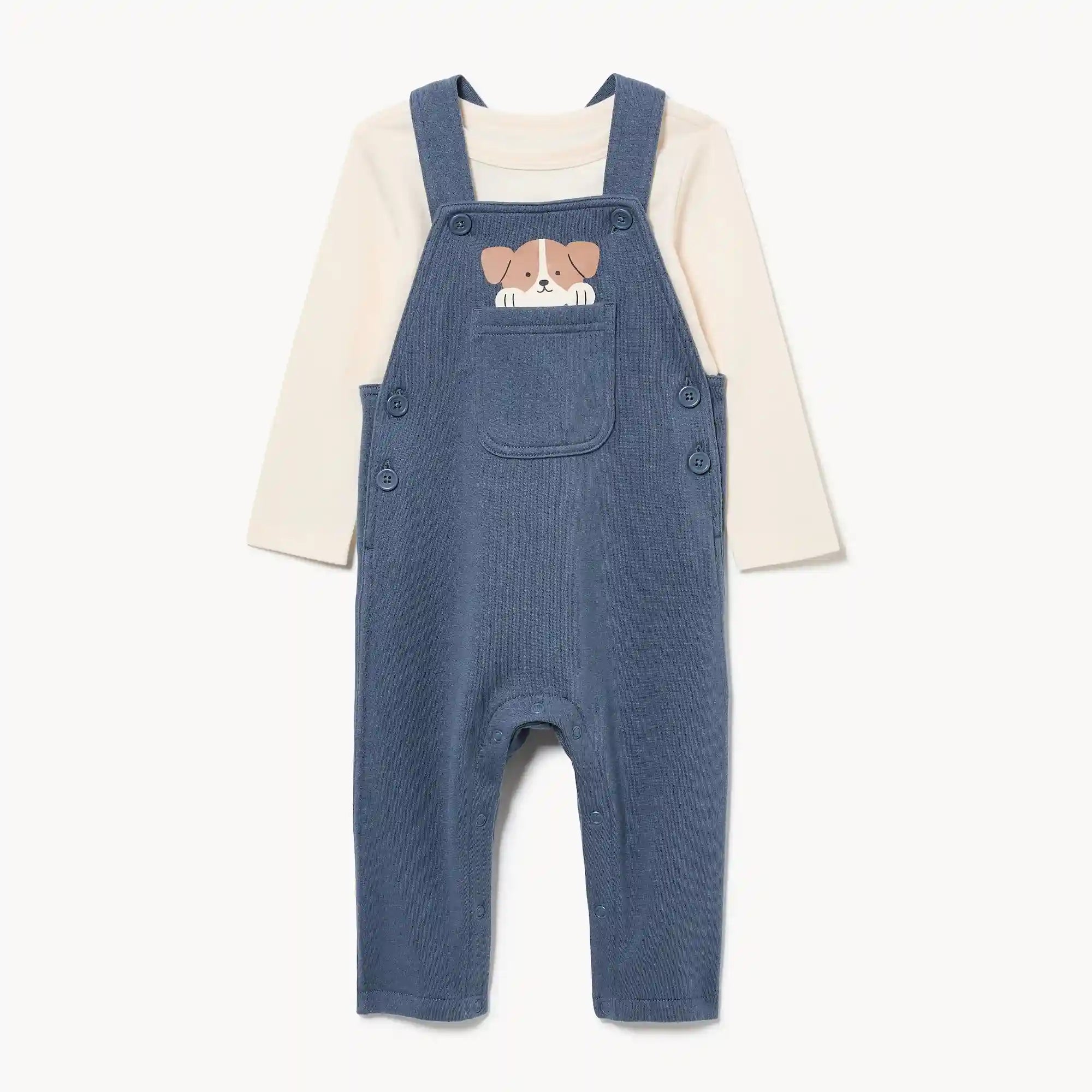 Baby Boys' Fleece Overall Set