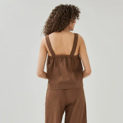 Linen Cotton Square Neck Tank