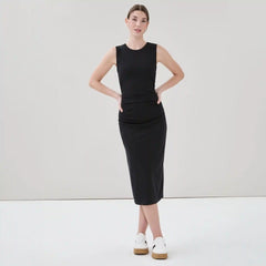 Active Side Ruched Midi Dress