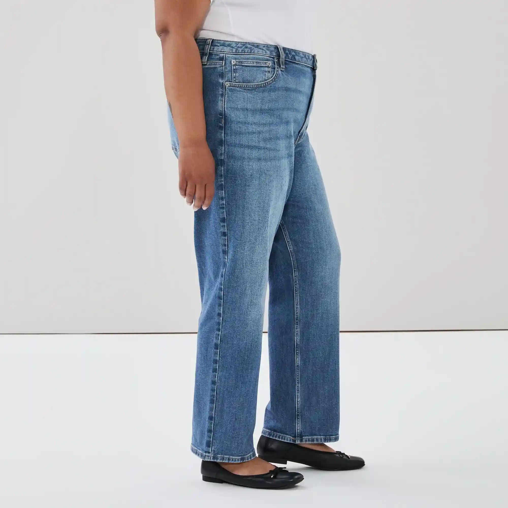 Women+ High Rise Straight Leg Jean