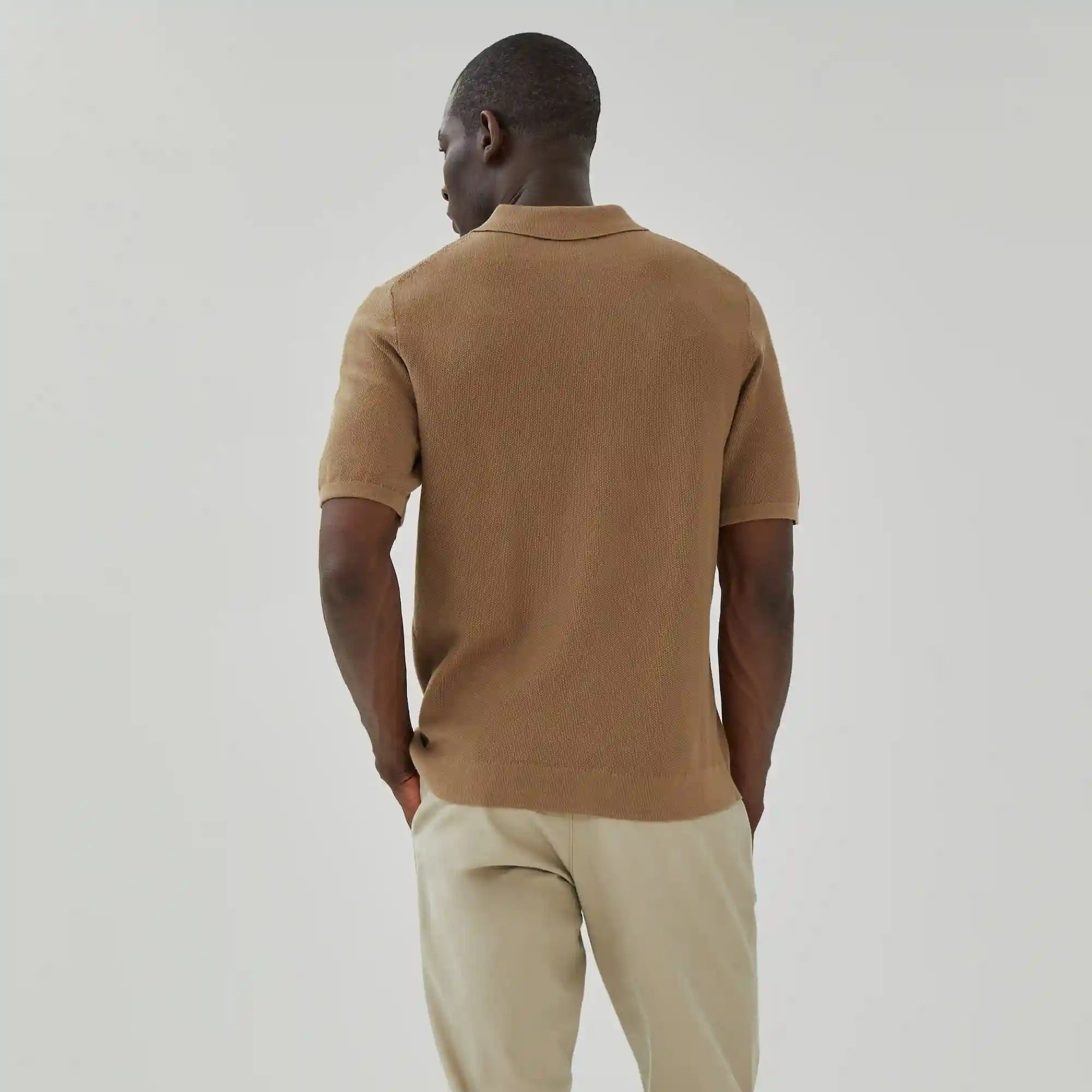 Men's Short Sleeve Polo Sweater