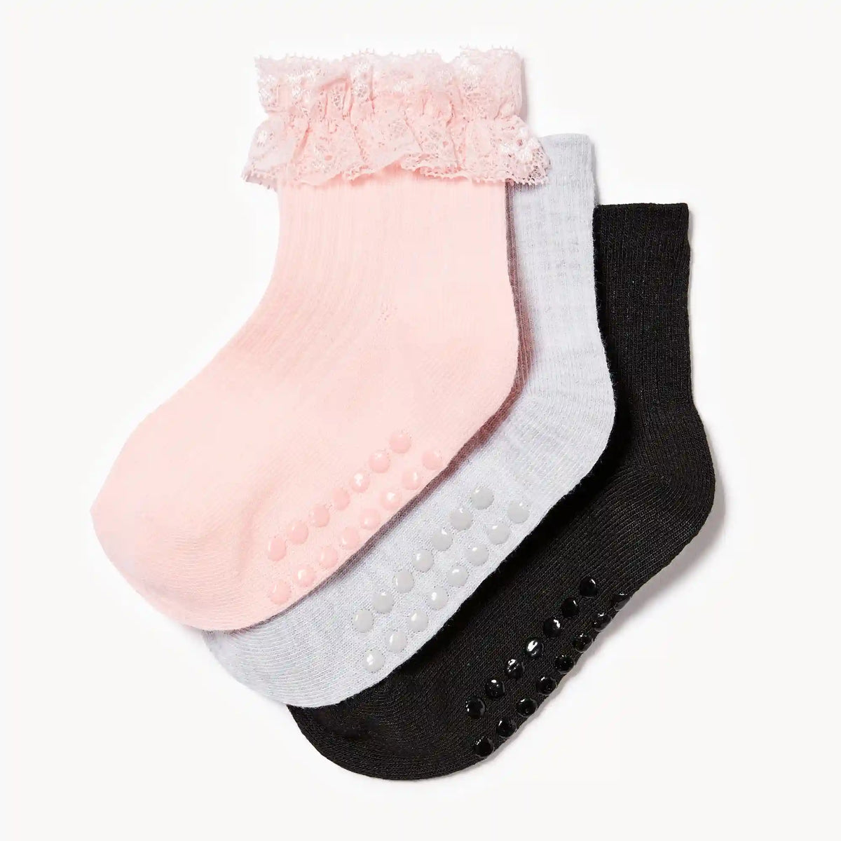 Toddler Girls' 3-Pack Quarter-Crew Socks