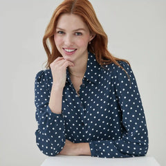 Crepe Printed Button-Up