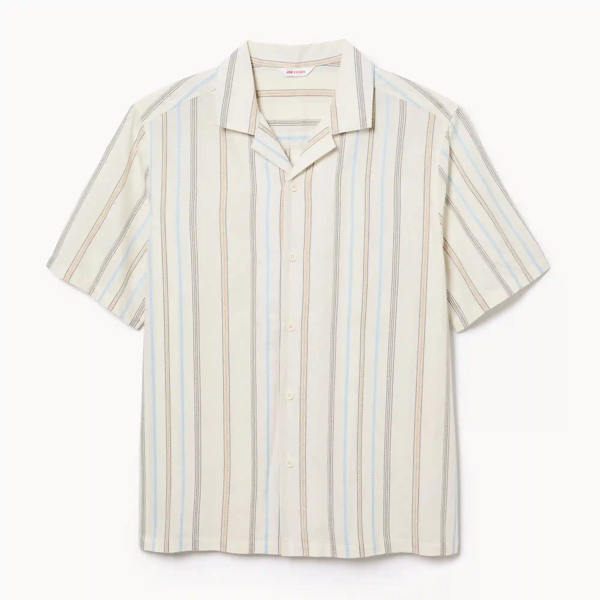 Men's Striped Button-Up Shirt