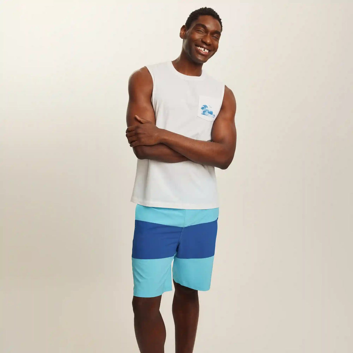Men's Colourblocked Boardshort