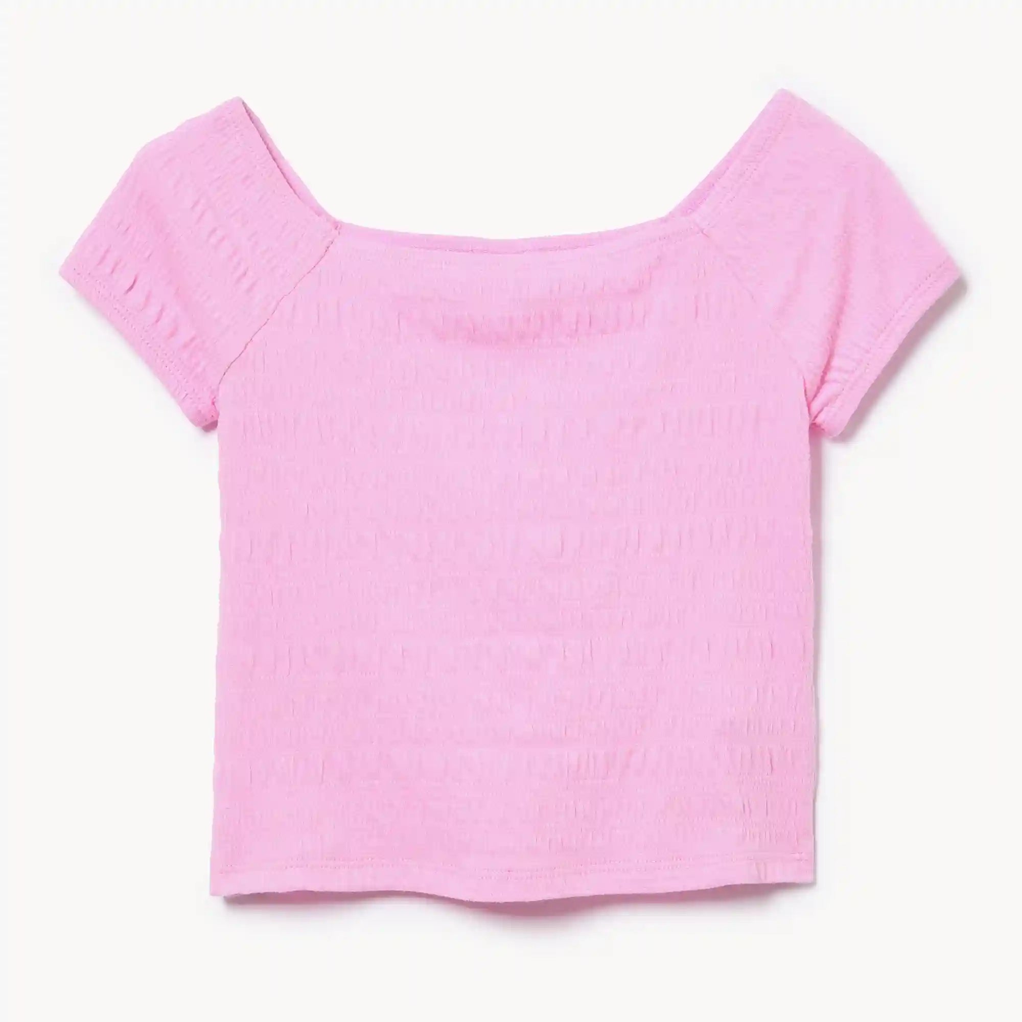 Tween Girls' Knit Smocked T-Shirt