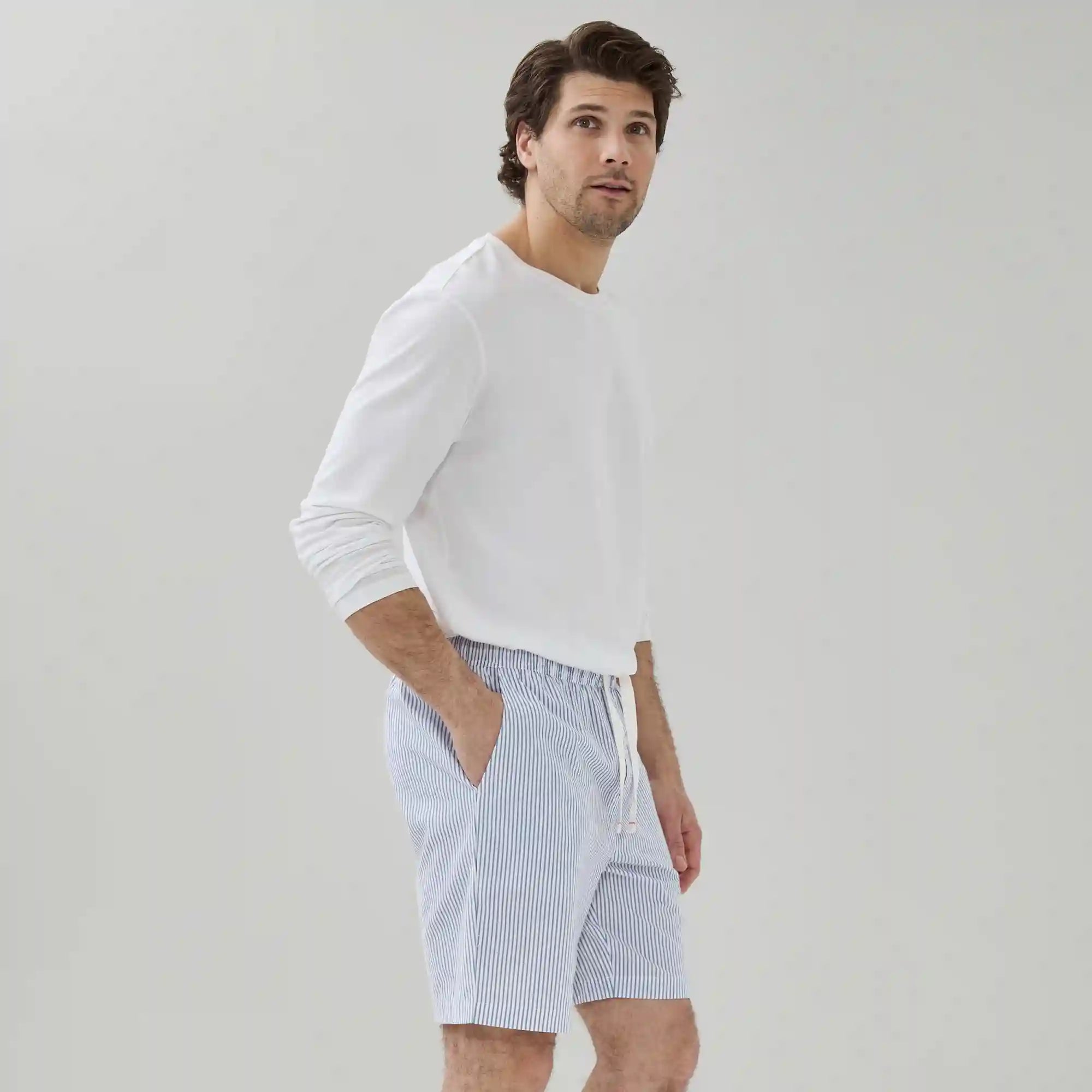 Men's Striped Sleep Short