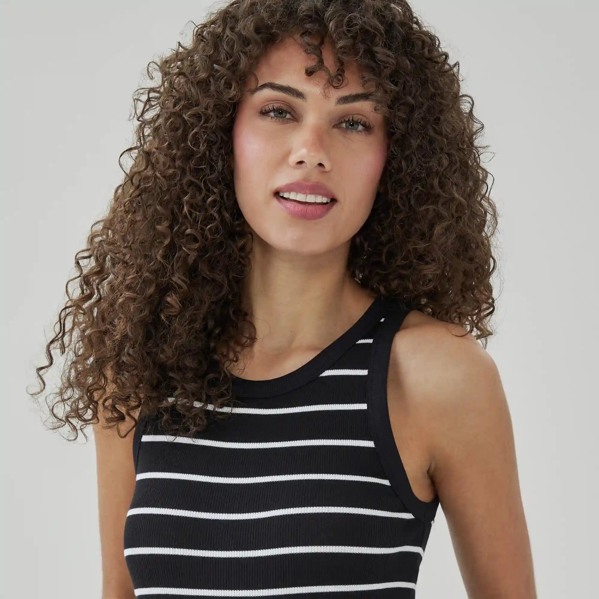 Ribbed Striped Tank Top