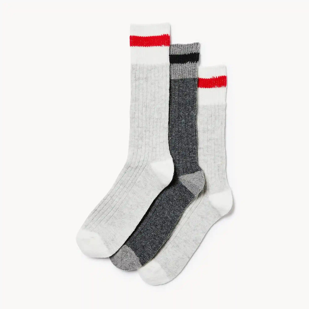 Men's Wool Blend 3-Pack Crew Socks
