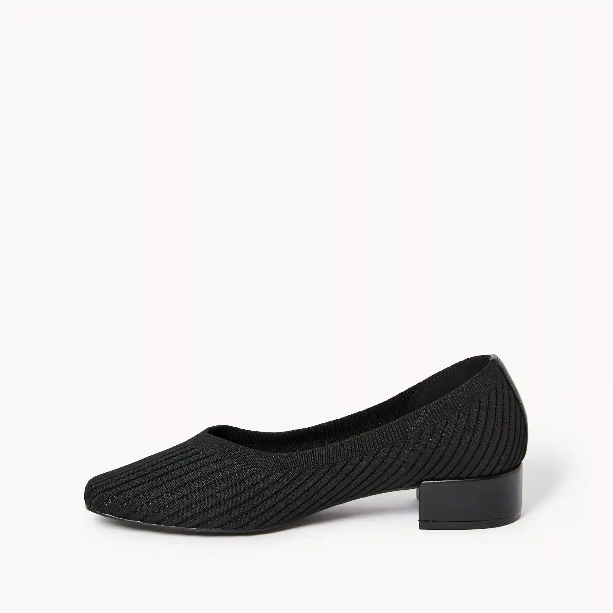 Knit Low Block Heels