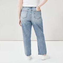 Women+ Medium Wash Slim Straight Fit Jean