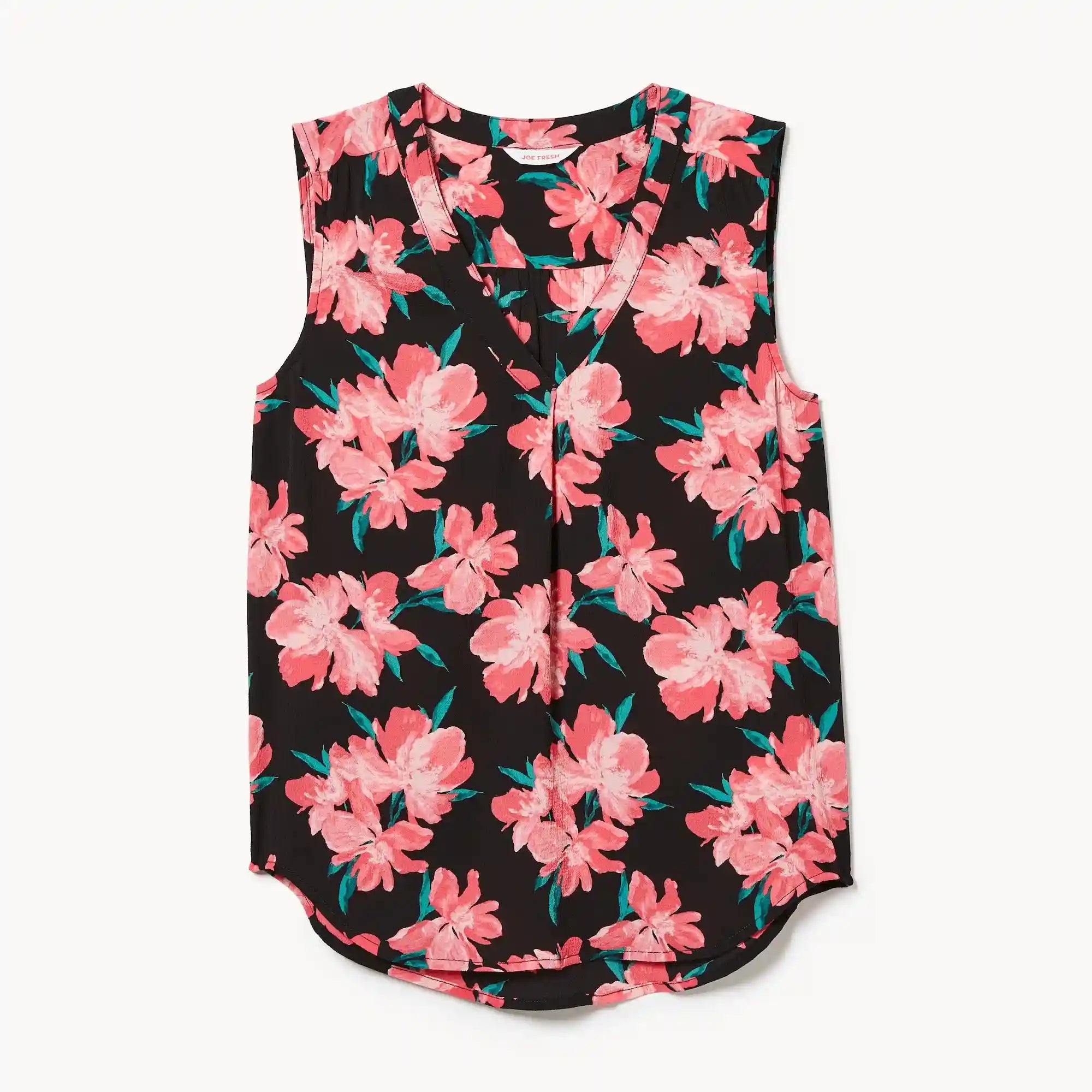 Printed V-Neck Tank Top