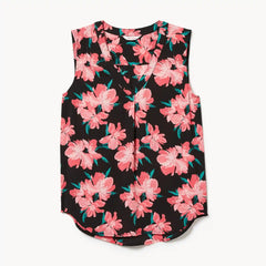 Printed V-Neck Tank Top