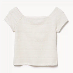 Tween Girls' Knit Smocked T-Shirt
