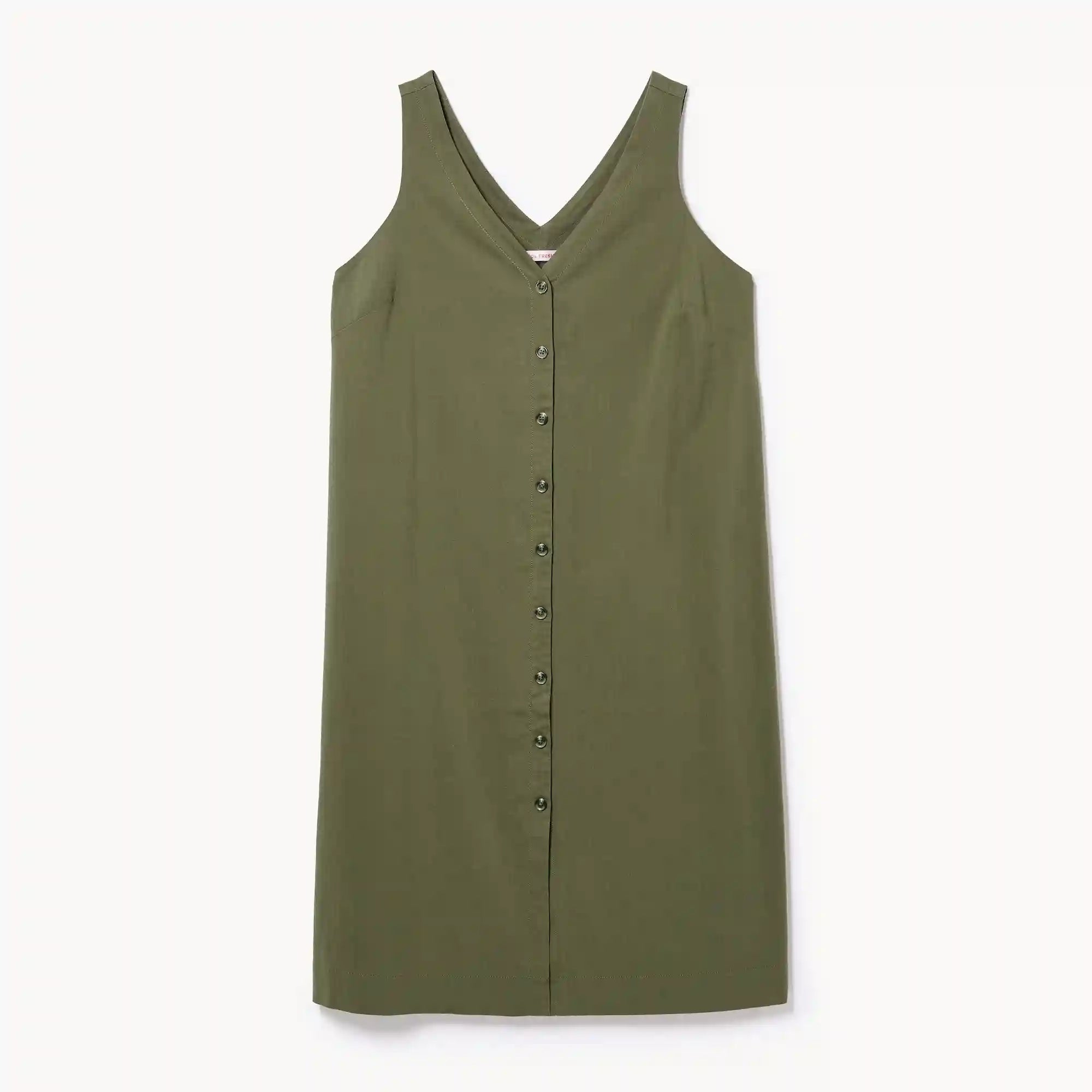 Women+ Button Front Midi Tank Dress