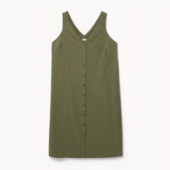 Women+ Button Front Midi Tank Dress