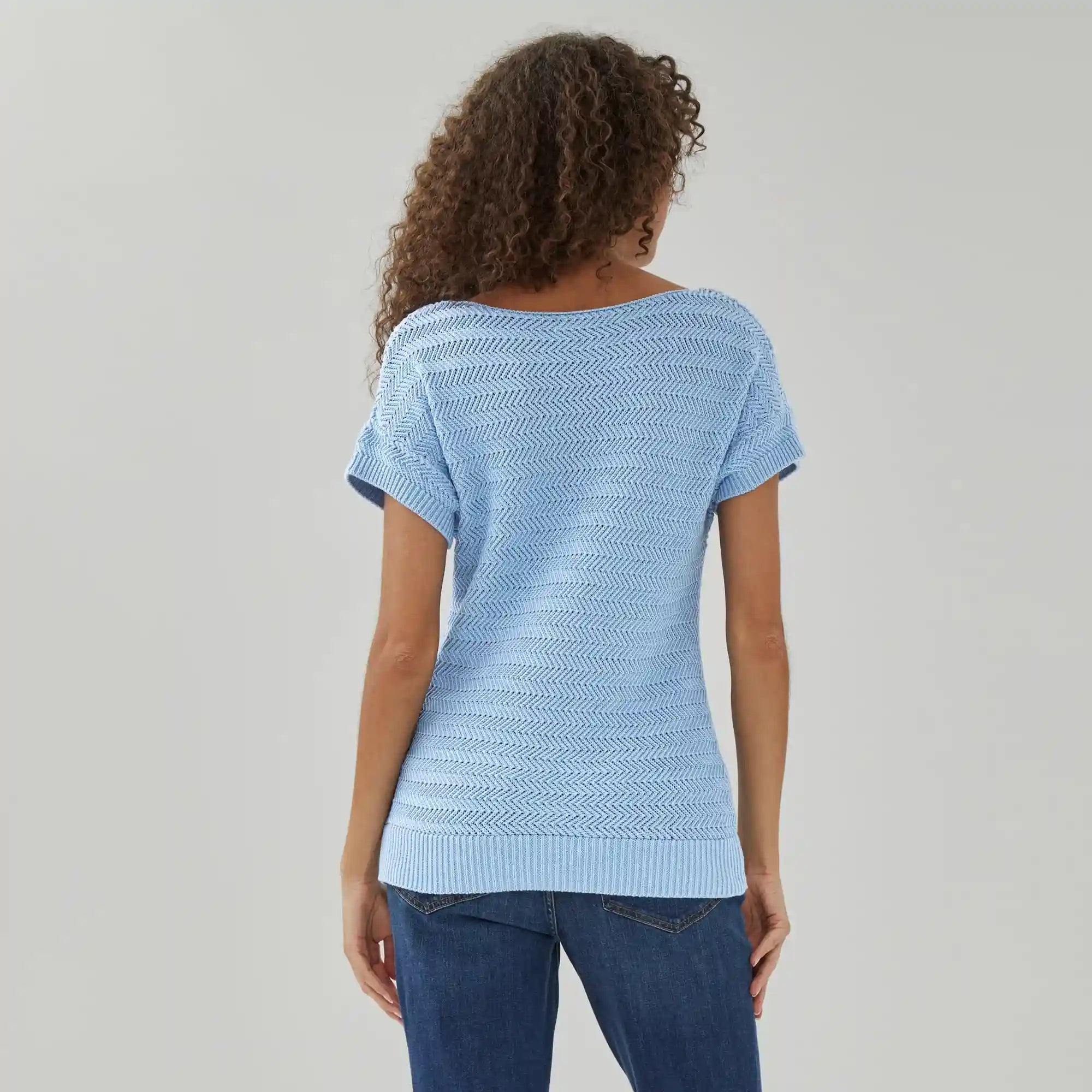 Ellen Tracy Boat Neck Knit T-Shirt