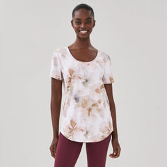 Active Printed Scoop Neck T-Shirt