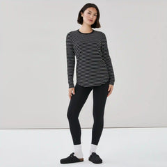 Active Striped Long Sleeve Top