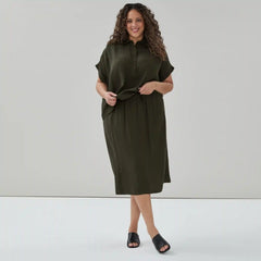Women+ Gauze Pull-On Midi Skirt