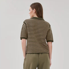 Striped Polo Cardigan